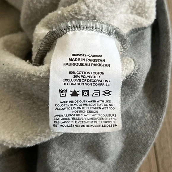 NIKE Cropped Gray Crewneck Sweatshirt Size XXL - Picture 5 of 5